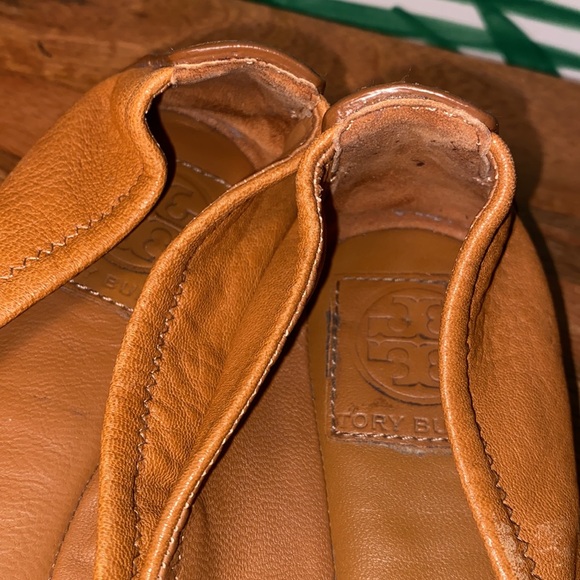 Tory Burch Eddie Tan Leather Ballet Flats Women’s 7.5 M - Picture 7 of 10